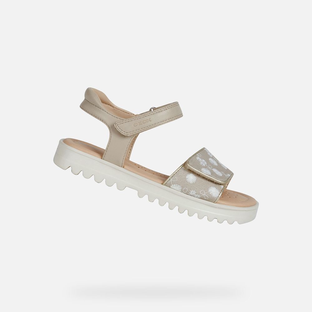 Geox Kiz Çocuk Sandalet Bej Rengi - Coralie - GVI-967432